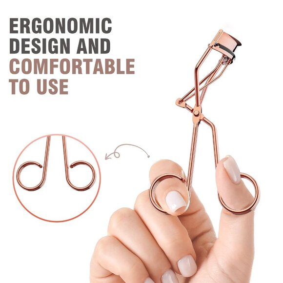 Complete Eyelash Curler Set with Comb & Replacement Pads - Rose Gold Elegance - Picture 4 of 8